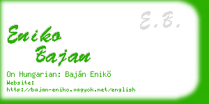 eniko bajan business card