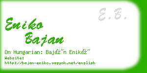 eniko bajan business card